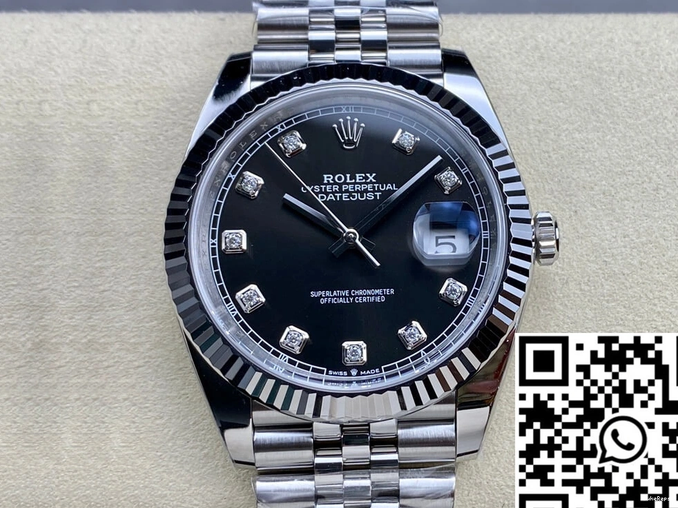 Rolex Factory Black Dial M126334-0012 Clean Datejust 0326